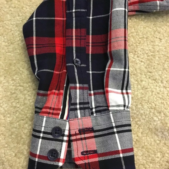 Tommy Hilfiger Limited Plaid Button Shirt Red Long Sleeve Casual Men's Size M - Picture 4 of 10